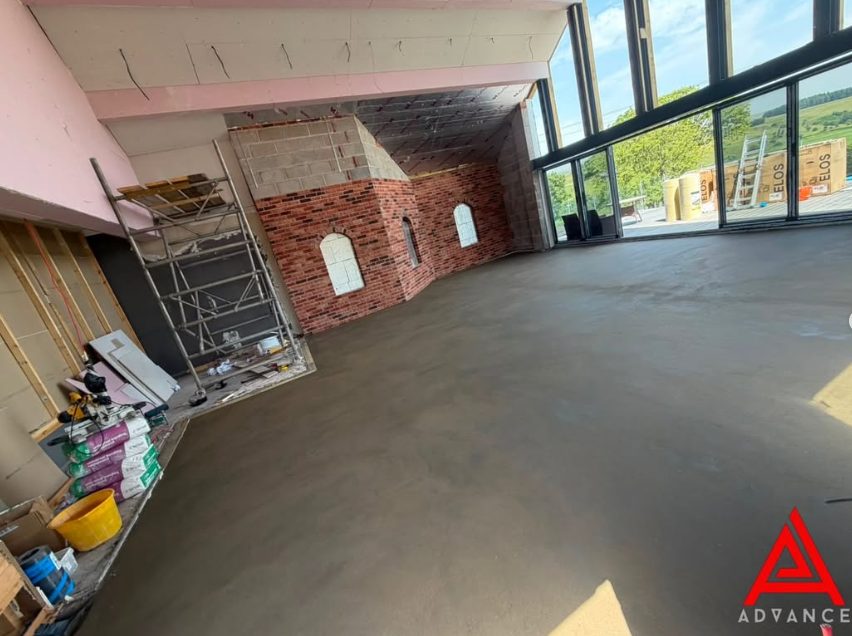 Screed run out flat across a full conversion